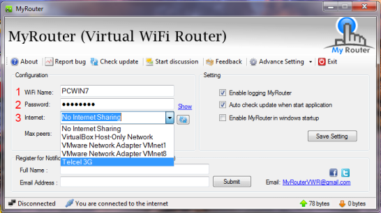 Configuración MyRouter