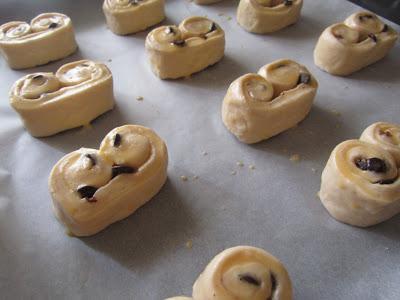 Palmeritas brioche con chocolate