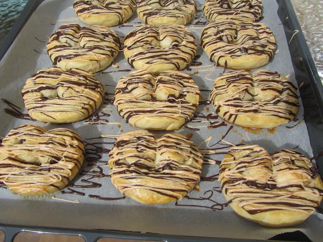 Palmeritas brioche con chocolate