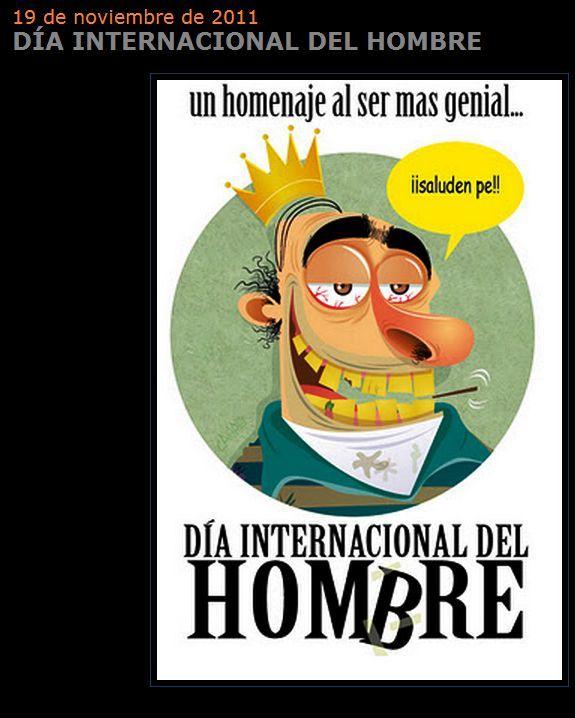 FELIZ DÍA INTERNACIONAL DEL HOMBRE 19 DE NOVIEMBRE.