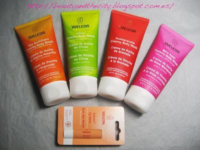 Cremas de ducha Weleda y Lip Balm