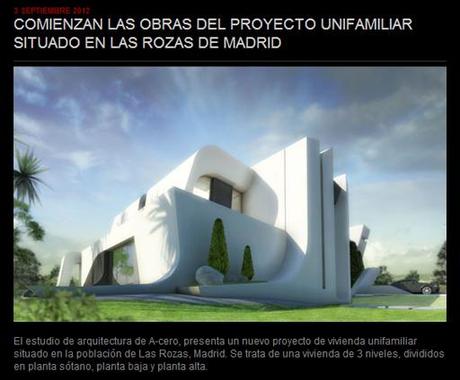 Nuevas imágenes de obra de la vivienda unifamiliar diseñada por A-cero en Las Rozas