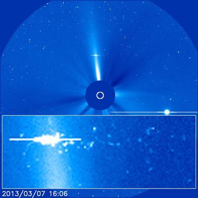 Cuerpo Celeste desconocido en el Sol. Marzo 2013