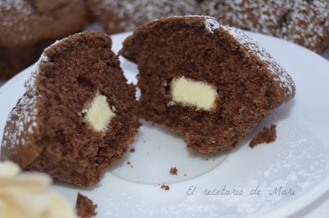 MUFFINS DE CHOCOLATE BLANCO Y NEGRO