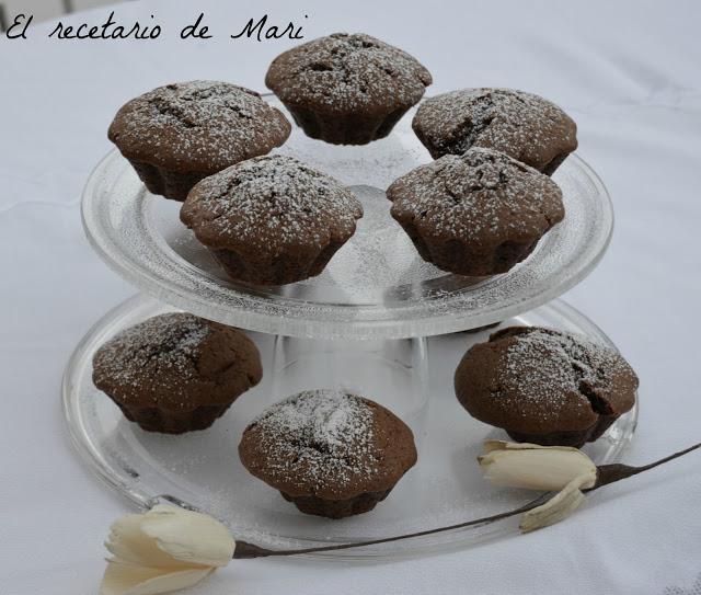 MUFFINS DE CHOCOLATE BLANCO Y NEGRO