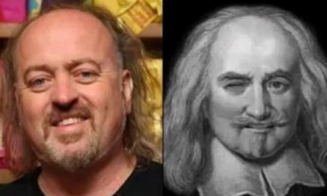 Parecidos razonables: Bill Bailey y Thomas Hobbes.