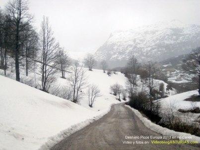 Deshielo Picos Europa 2013 en rio Cares. NIeve en Sotres  Video y fotos