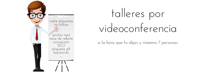 talleres videoconferencia blogger redes sociales seo posicionamiento