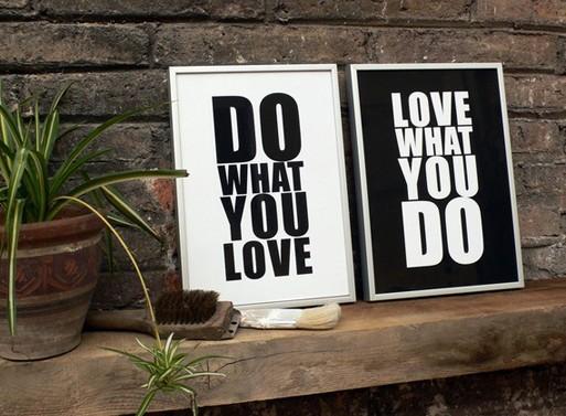 Laminas decorativas do what you love love what you do - tres studio - bloggers valencia