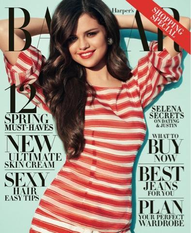 MAGAZINES: Selena Gomez muy retro para HARPER'S BAZAAR!