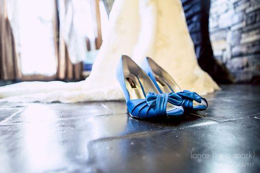 Zapatos novia azul
