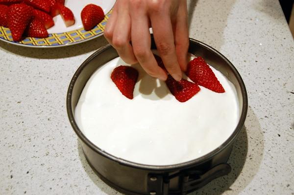 Tarta de queso y fresas paso a paso