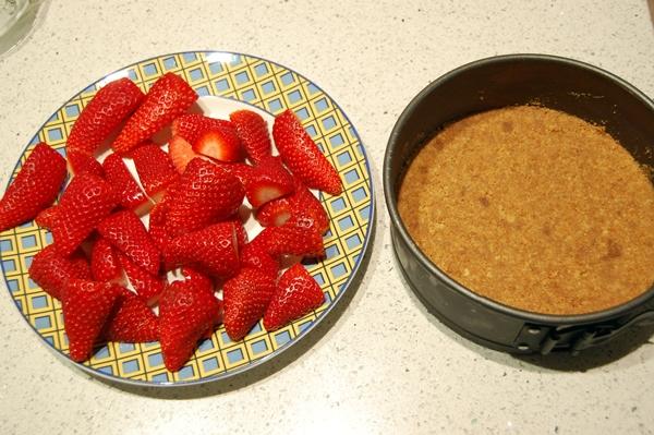 Tarta de queso y fresas paso a paso