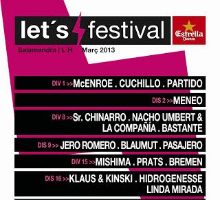 KUVE Y RUIDOBLANCO EN EL LET'S FESTIVAL: 23 DE MARZO EN L`HOSPITALET DE LLOBREGAT