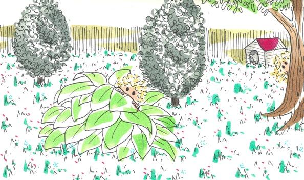 Tina y Leo juegan al escondite