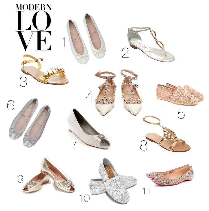 11 ZAPATOS PLANOS PARA UNA NOVIA MODERNA ... Y COMODA