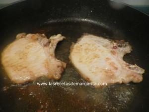 Chuletas con salsa de Vermut