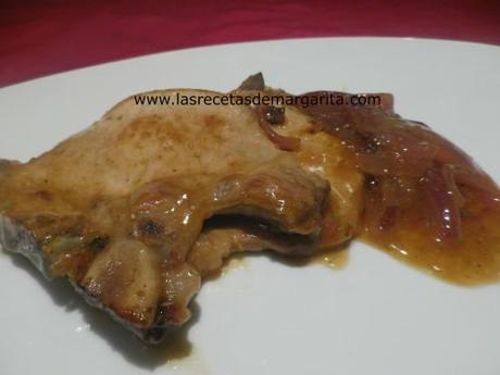 Chuletas con salsa de Vermut