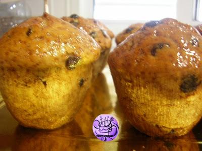 Muffins vainilla y chispas de chocolate