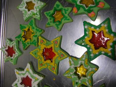 Preparando galletas para  Navidad
