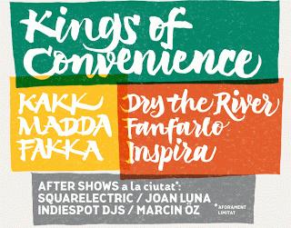 Bona Nit Barcelona en julio con Kings of Convenience, Kakkmaddafakka, Dry the River, Fanfarlo e Inspira