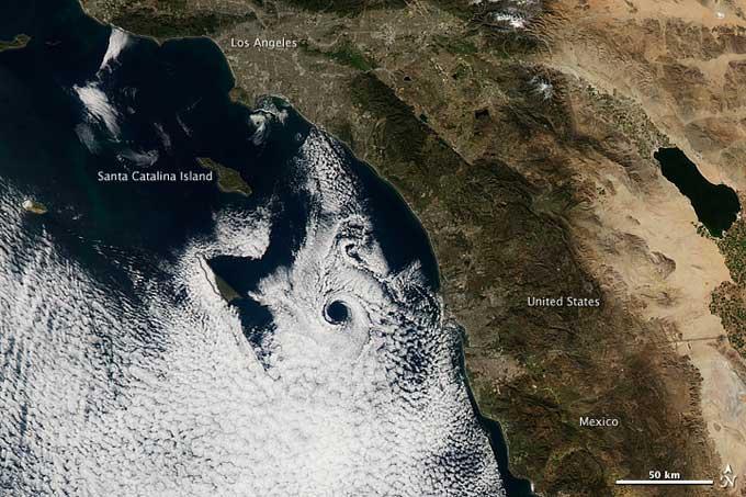 remolino Catalina frente a la costa sur de California