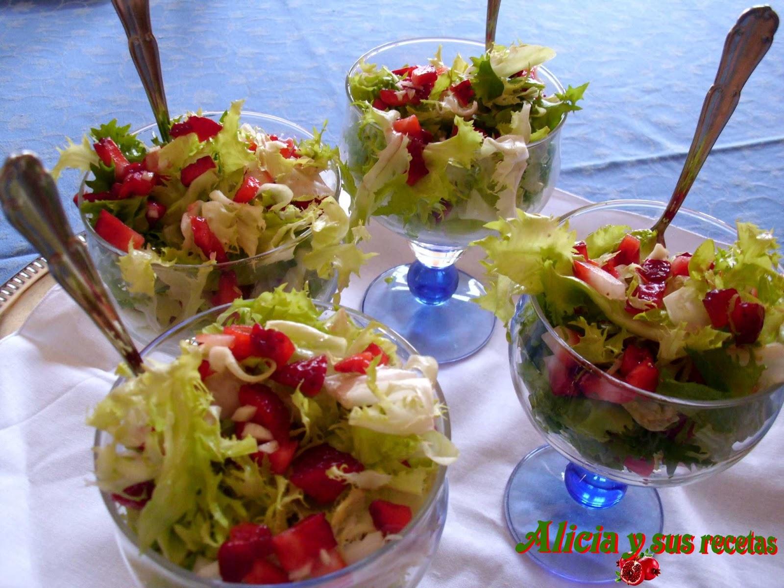 ENSALADA DE ESCAROLA Y FRESONES