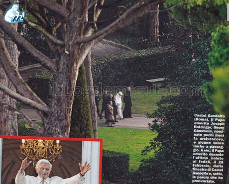 El papa emérito Benedicto XVI captado por paparazzis.