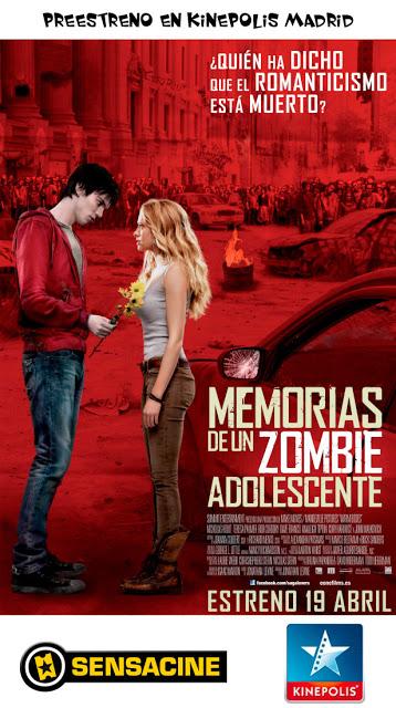 WorldCinema7 sortea 5 entradas dobles para el preestreno de 'Memorias de un zombie adolescente' en Madrid