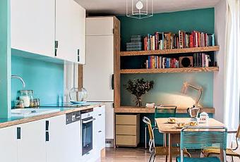 Reinventar el espacio en 61 m2, con toques de azul - Paperblog