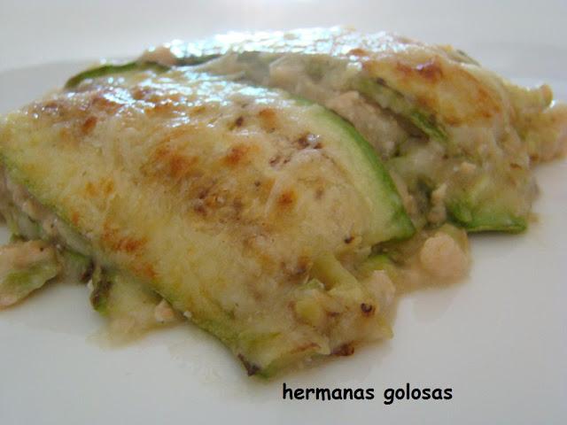 LASAÑA DE CALABACIN CON SALMON