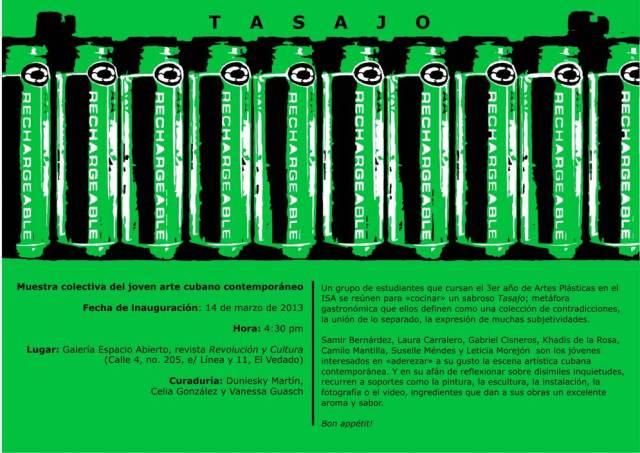 Exposición ¨Tasajo¨, 3er año de Fac. Artes Visuales