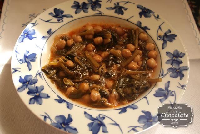 Garbanzos con espinacas para Francisco I