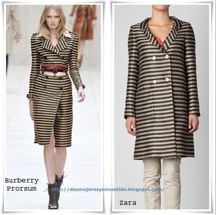 ss13 clones abrigo burberry zara El ataque de los clones: clonología