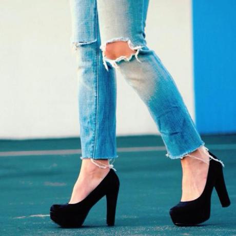 vaqueros desgastados