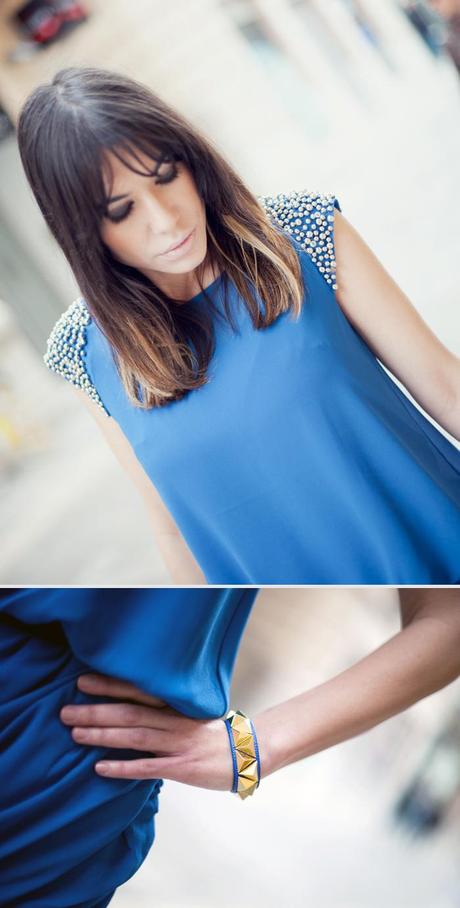 studded blue dress by thirty30 (málaga)