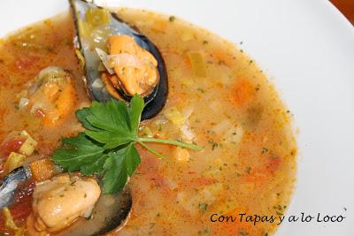 Sopa de mejillones