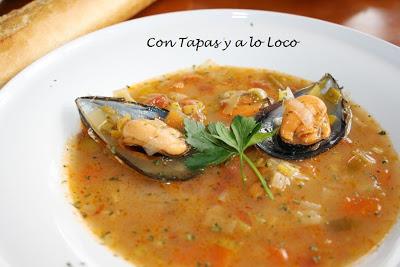 Sopa de mejillones