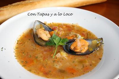 Sopa de mejillones