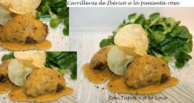 Carrilleras de Ibérico a la pimienta rosa