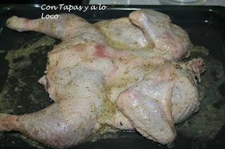 Pollo asado al horno