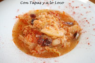 Repollo con taquitos de jamón