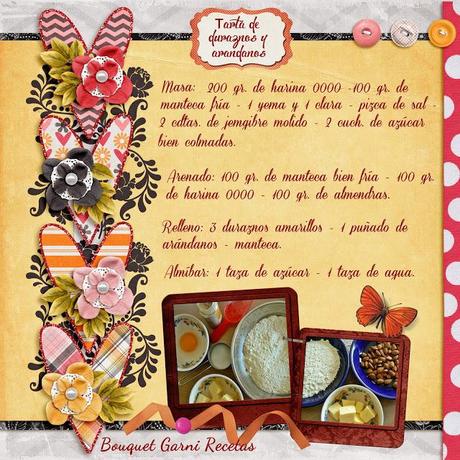 Tarta de duraznos y arándanos Tarta de duraznos y arándanos