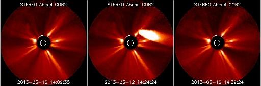 ¿Fogonazo en el sol o incidencia en el satélite STEREO Ahead?