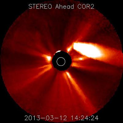 ¿Fogonazo en el sol o incidencia en el satélite STEREO Ahead?