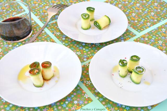 CARPACCIO DE CALABACÍN CON QUESO CREMA