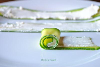 CARPACCIO DE CALABACÍN CON QUESO CREMA