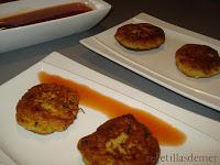 HAMBURGUESITAS DE PESCADO CON SALSA AGRIDULCE