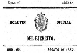 boletin oficial del ejercito - agosto 1850 - agustina de aragon