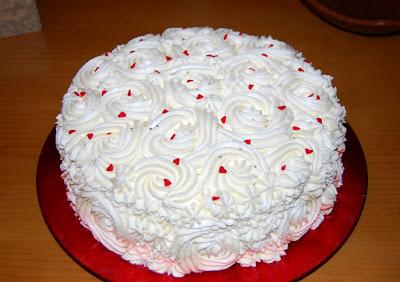 Tarta Red Velvet con nata y mascarpone